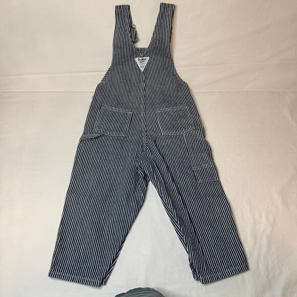VTG OshKosh B’Gosh Overalls 5T Blue Striped - Picture 14 of 16